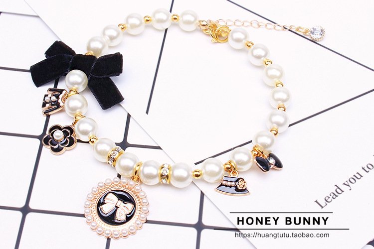 Pet Accessories Dog Chain Teddy Lace Bow Cat Bell - Image 4