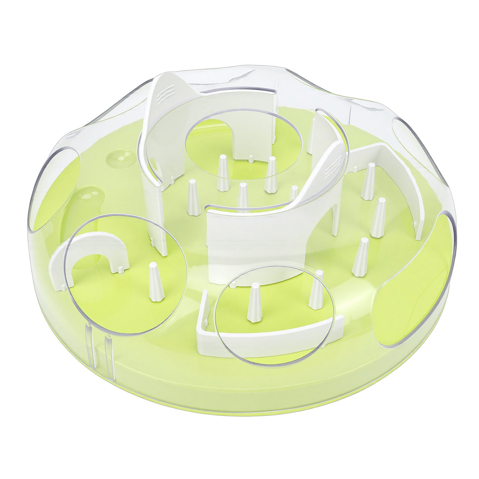 Interactive Cat Puzzle Feeder Funny Cat Puzzle Food Dispenser Enrichment Toy For Pets Play And Exercise Green - Image 4