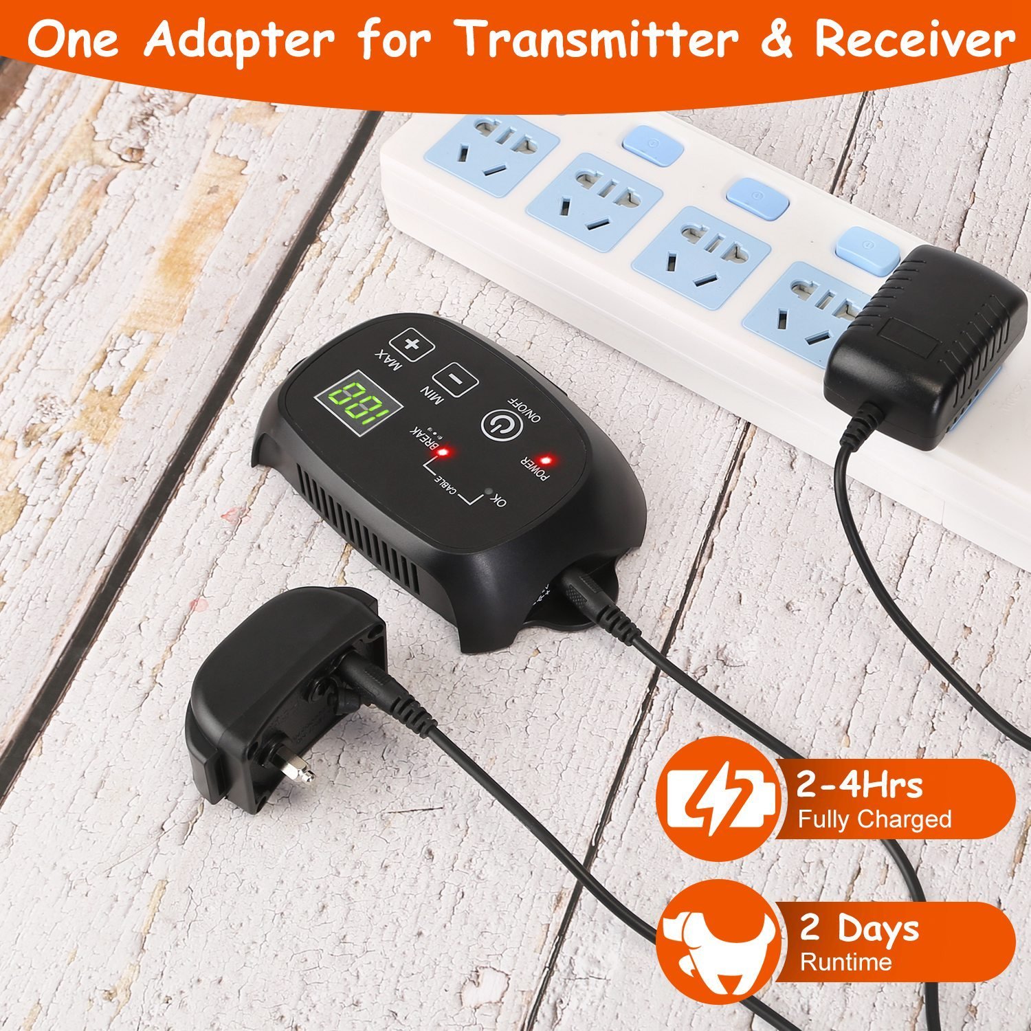 1Set Dog Fence System Pet Containment System With One Hundred Adjustable Levels IPX7 Waterproof Rechargeable Receiver Underground Fence For Small Medium Large Dog - Image 5
