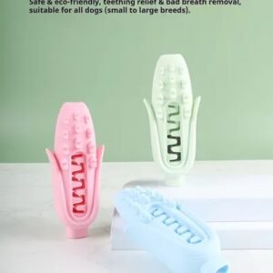 Pet Corn Chew Stick For Dogs, Food-Grade Silicone Teething Toy, Durable Bite-Resistant Dog Chew Toy For Small To Large Breeds