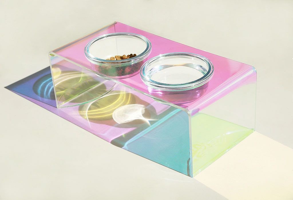 Acrylic Pet Dazzling Bowl Food Basin Small Dog - Image 5