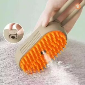 Cat Dog Pet Spray Massage Brush 3 In 1 One Button Steam Spray Folding Rotatable Floating Hair Bath Hair Removal Brush Comb
