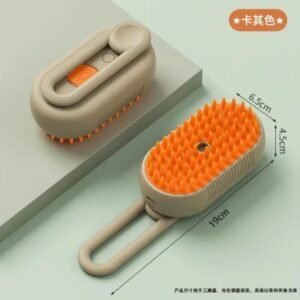 Electric Spray Pet Brush Grooming Comb With Steamer For Loose Hair Removal