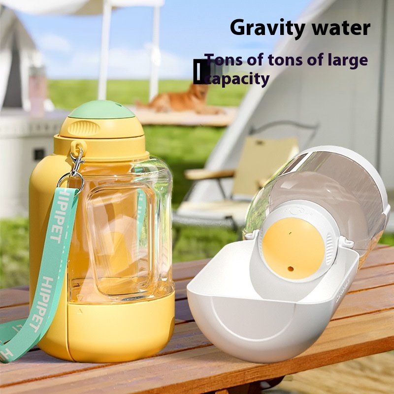 2 In 1 Dog Large Capacity Pets Out Drinking Pot Cat Water Dispenser Portable Water Cup Water And Food Integrated Bowl Pet Products - Image 4