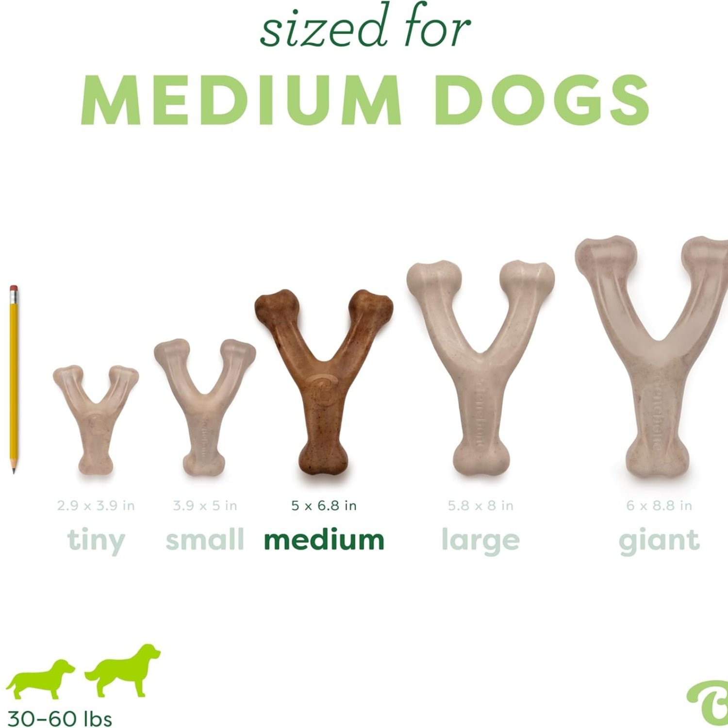 Wishbone Durable Dog Chew Toy For Aggressive Chewers, Real Bacon,Medium - Image 3