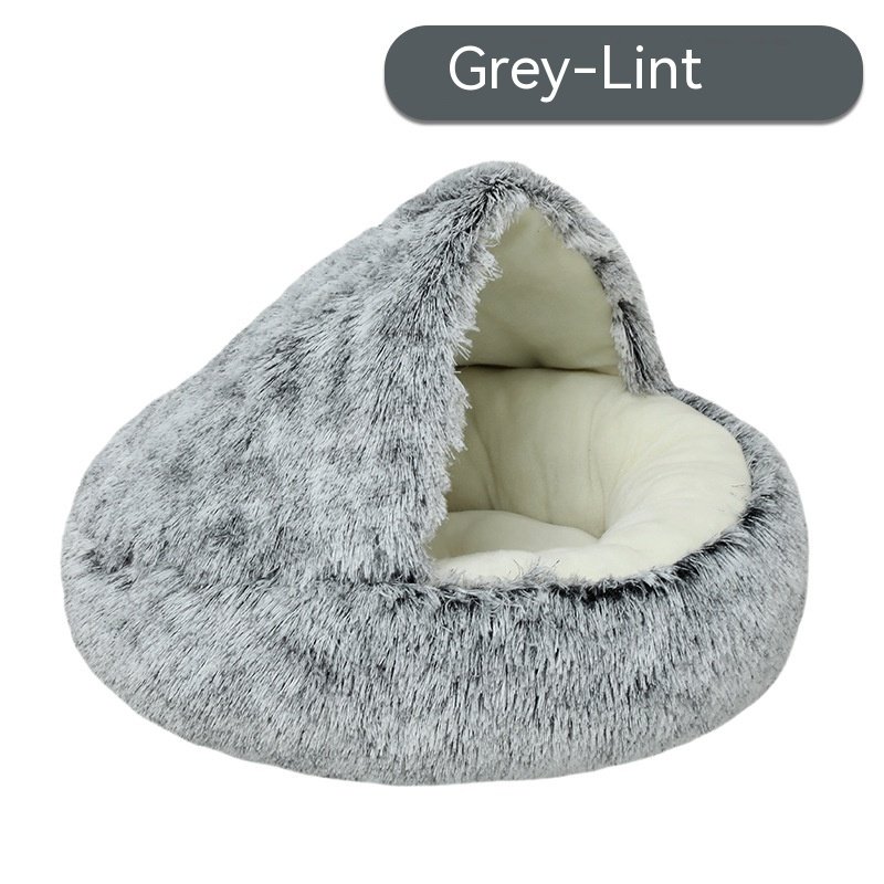 Pet Cat Bed Semi Enclosed Dog House - Image 2