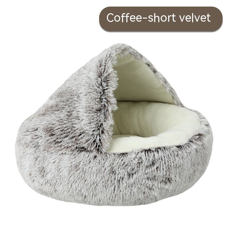 Pet Cat Bed Semi Enclosed Dog House - Image 4