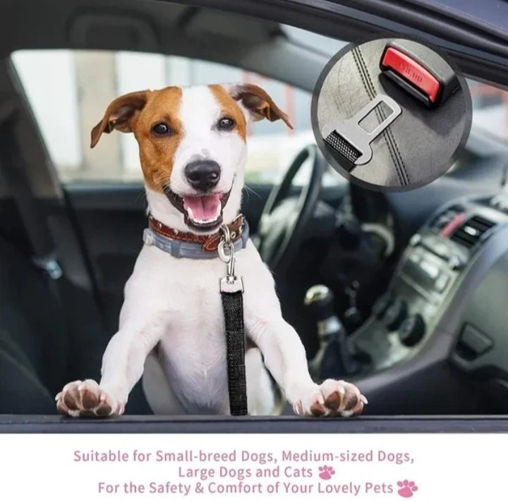 Heavy Duty Nylon Pet Safety Seat Belt Clip Adjustable Dog Vehicle Harness Lead - Image 8