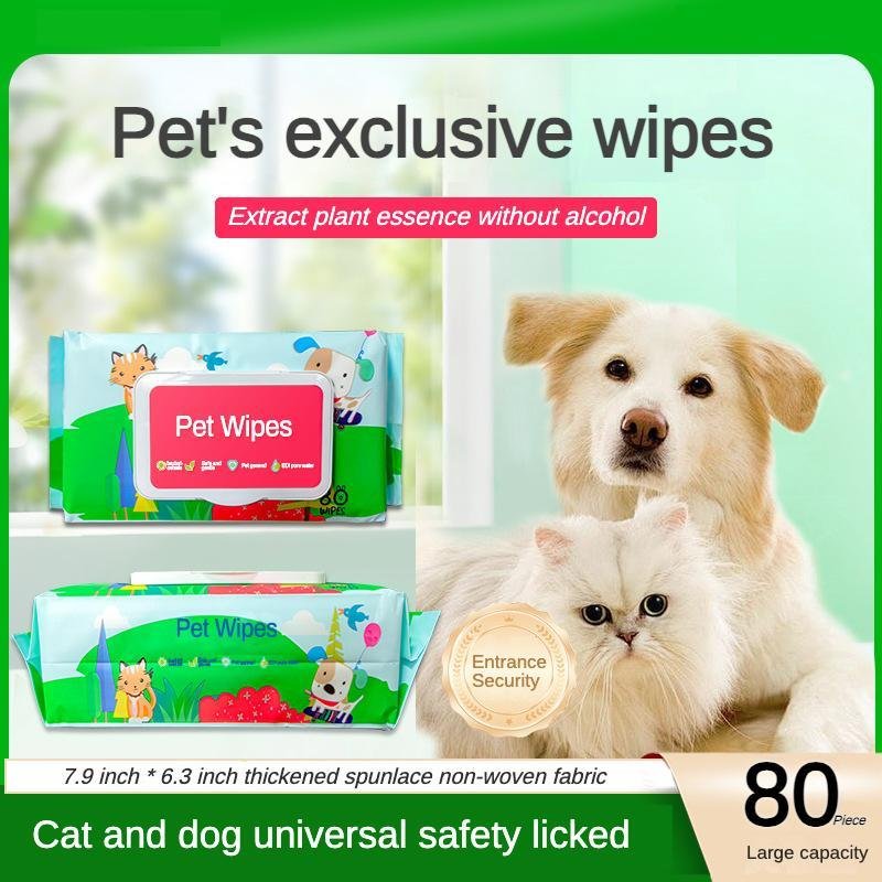 Dog And Cat Wet Wipes, Fragrance Free, Plant.based SKIP THE BATH Gentle Cleansing AndDeodorizing,Hypoallergenic, Wipes For PawsEars, Fur, Eye Ducts And Butt - Image 5