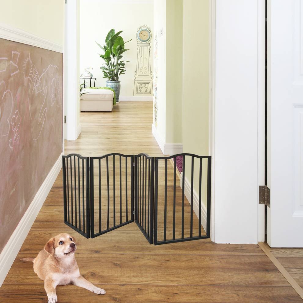 Pet Gate,Dog Gate For Doorways,Stairs Or House,standing, Folding,Arc Wooden - Image 3