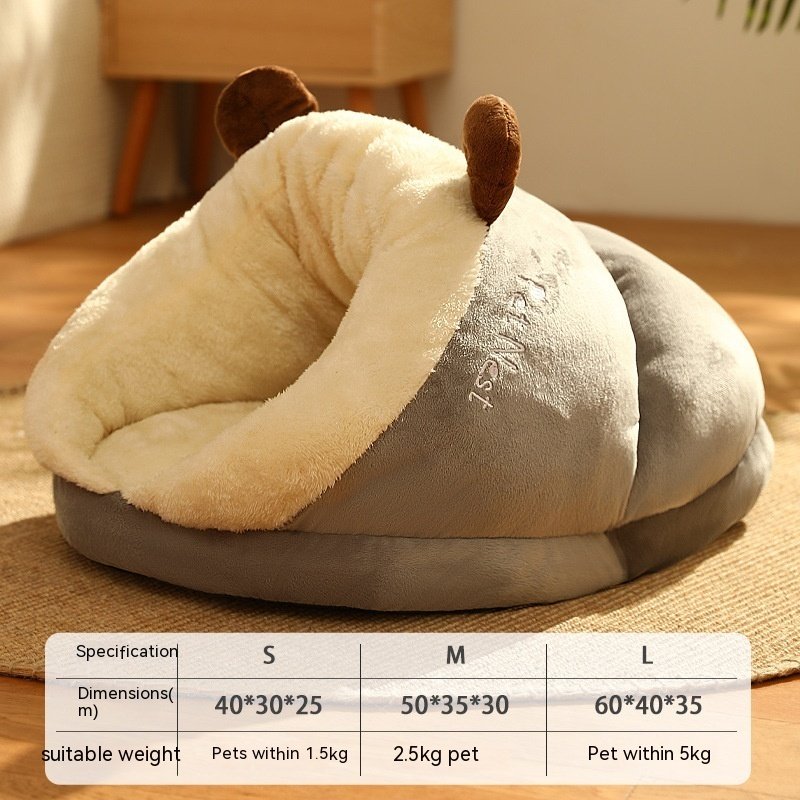 Pet Bed Winter Cat Dog Slippers Small Nest - Image 5