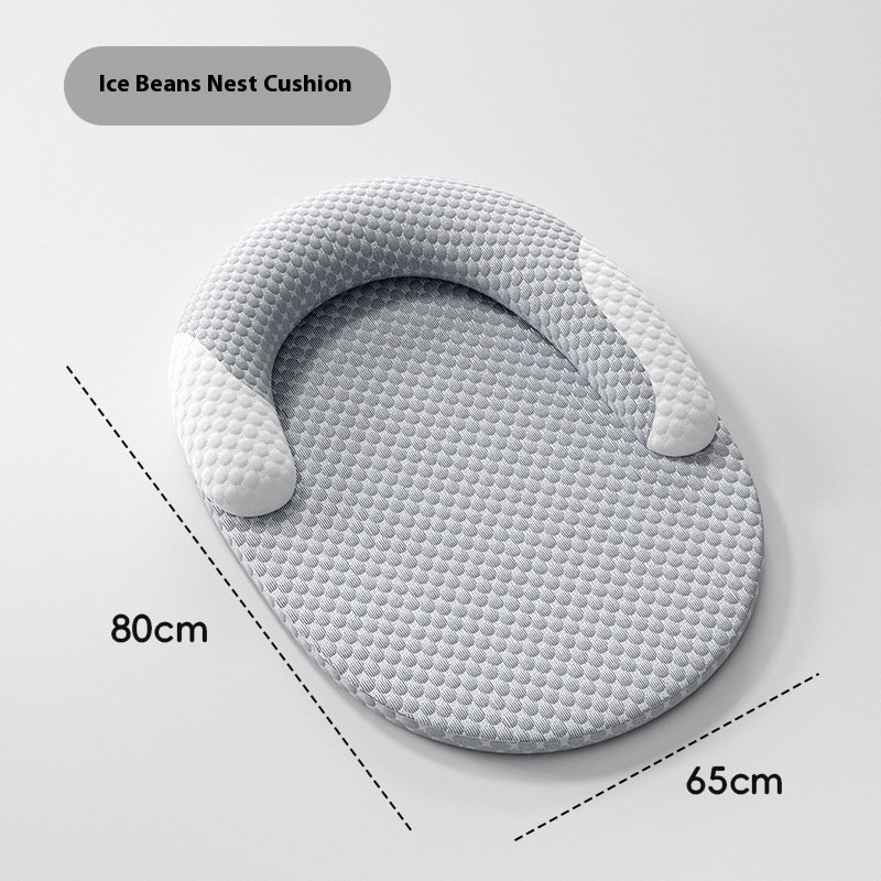 Oval Ice Silk Cooling Pet Bed For Cats And Small Dogs - Image 8