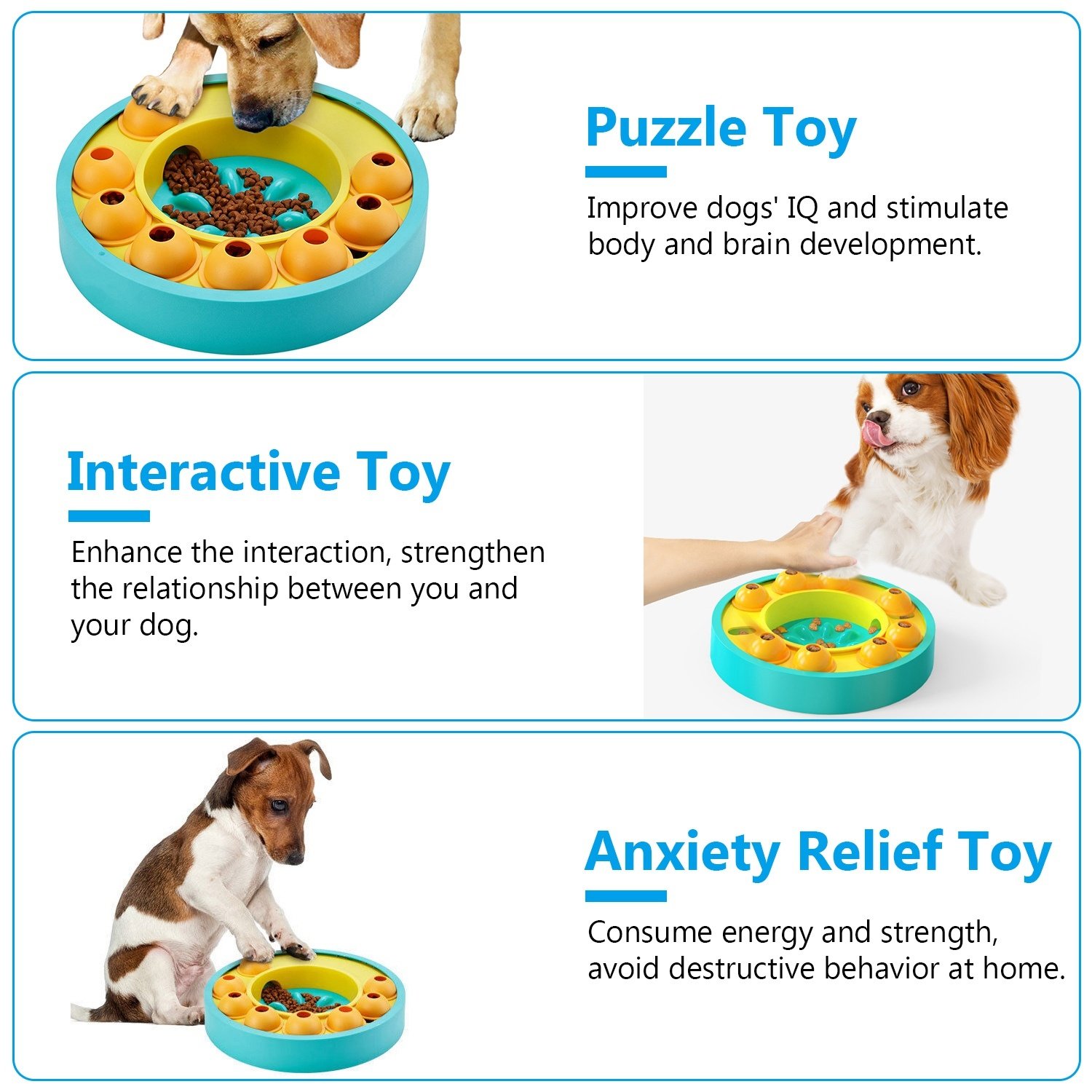 1Pc Dog Puzzle Food Feeder Slow Feeding Bowl Interactive Toy Dog Treat Dispensing Toy For IQ Training Mental Enrichment For Small Medium Large Dog Cat - Image 7