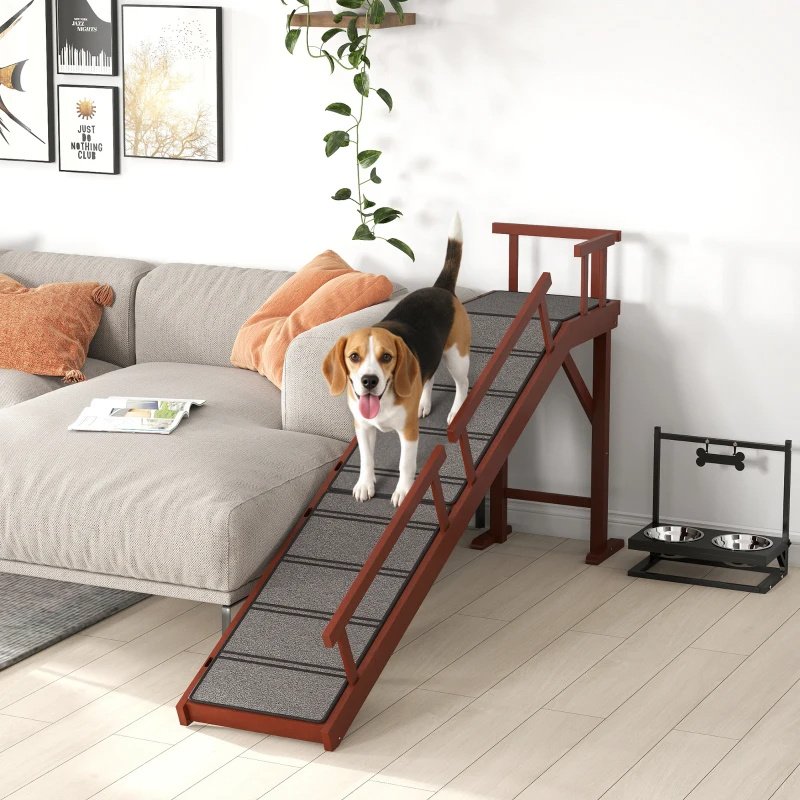 PawHut Wooden Dog Ramp With Removable Guardrails, Non-Slip Surface, - Image 10