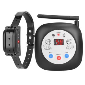 1Set 328FT Electric Wireless Dog Fence System With GPS Location Monitor Collar Receiver Rechargeable Beep Vibration Fence System For Small Medium Large Dogs