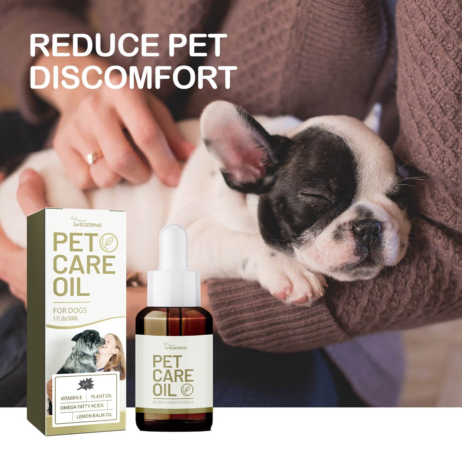 Dog Pet Care Oil With Lemon Balm Oil Fatty Acids, Joint & Muscle Relief Supplement Oil For Canine Mobility Support - Image 3
