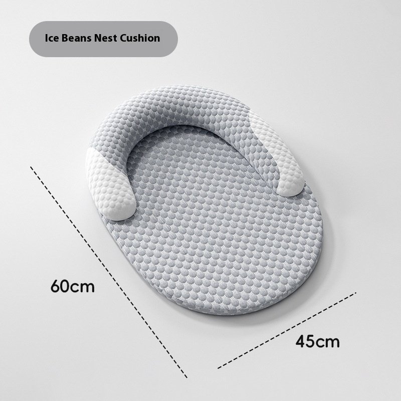 Oval Ice Silk Cooling Pet Bed For Cats And Small Dogs - Image 6
