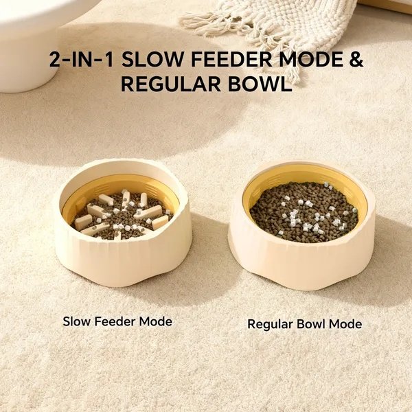 Pink-Dual-purpose Slow Food Bowl, Fast&slow Food Can Be Freely Switched To Adapt To Different Pet Eating Habits, Cross-border Hot Selling Pet Supplies - Image 4