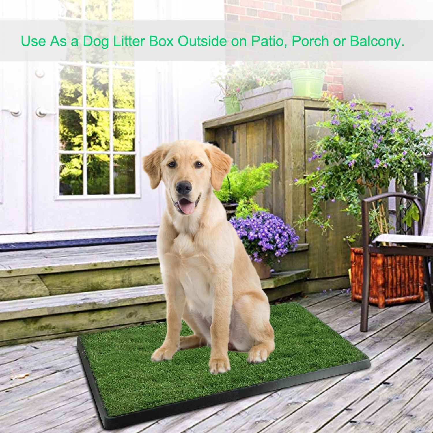 1Pc Dog Potty Training Artificial Grass Pad Pet Cat Toilet Trainer Mat Puppy Loo Tray Turf For Small Medium Dogs Indoor Outdoor Use - Image 3