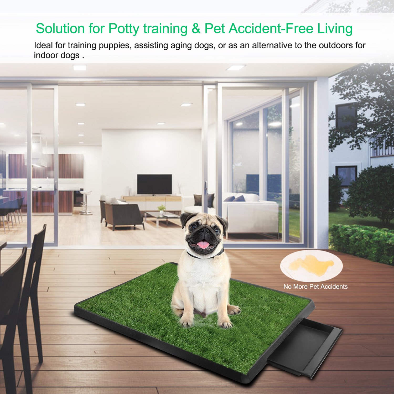 1Pc Dog Potty Training Artificial Grass Pad Pet Cat Toilet Trainer Mat Puppy Loo Tray Turf For Small Medium Dogs Indoor Outdoor Use - Image 10