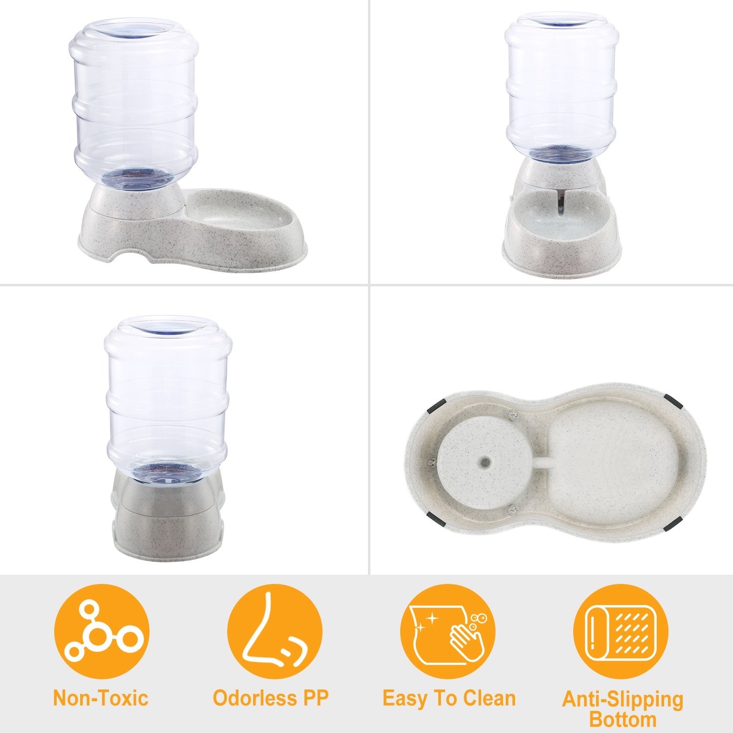 3.5L 1Gal Pet Water Dispenser Self-Dispensing Gravity Pets Water Feeder Automatic Pet Waterer Cat Dog - Image 4