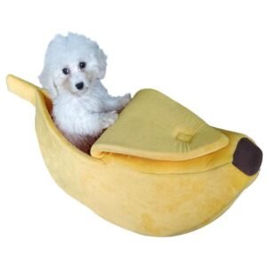 Pet House Dog Bed Banana Shape Dog House Cute Pet Kennel Nest Warm Dog Sofas Sleeping Bed