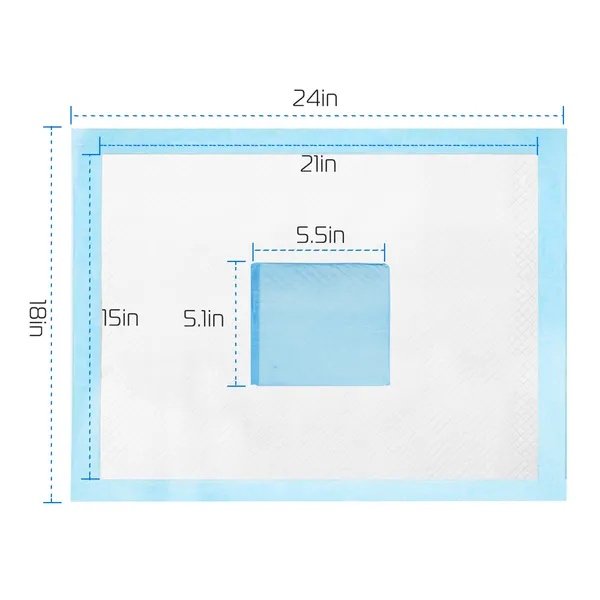 50Pcs/Set Dog Training Pads Puppy Pee Pads Cat Wee Mats Potty-Train 24x18In M - Image 3