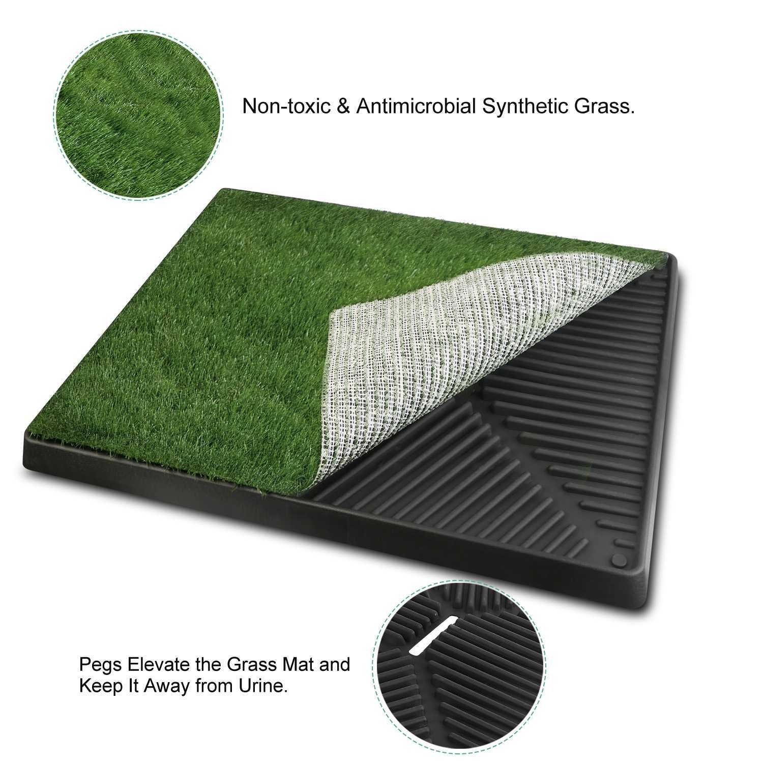 1Pc Dog Potty Training Artificial Grass Pad Pet Cat Toilet Trainer Mat Puppy Loo Tray Turf For Small Medium Dogs Indoor Outdoor Use - Image 2