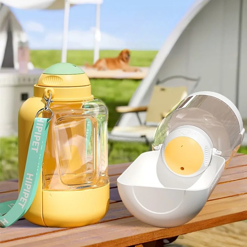 2 In 1 Dog Large Capacity Pets Out Drinking Pot Cat Water Dispenser Portable Water Cup Water And Food Integrated Bowl Pet Products - Image 2