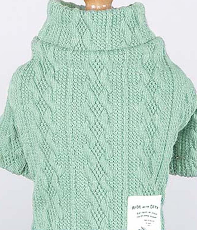 Pure color knitted autumn and winter dog sweater - Image 4