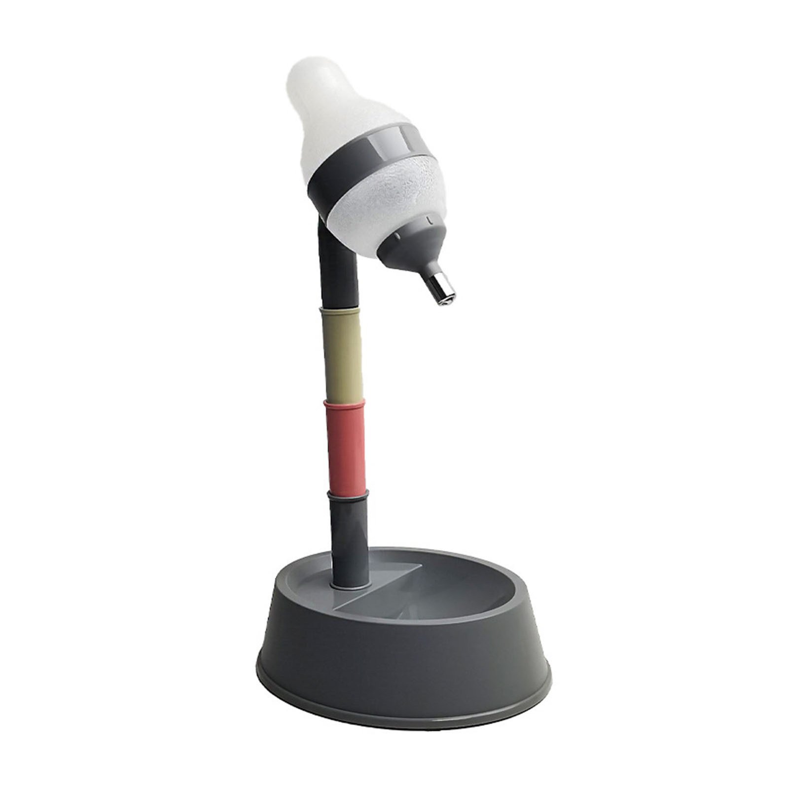 Standing Cat Water Dispenser Multipurpose Adjustable Height Automatic Dog Water Bottle Dispenser For Cats Dogs Pets Deep Gray Bottom - Image 3