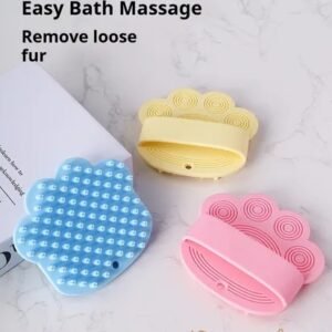 Dog Bath Brush,Pet Bath Comb Brush Soothing Massage Rubber Comb,Pet Bathing Brush