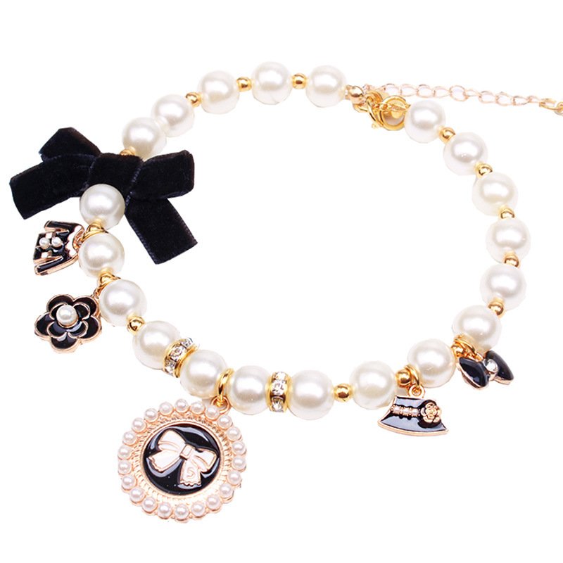 Pet Accessories Dog Chain Teddy Lace Bow Cat Bell - Image 2