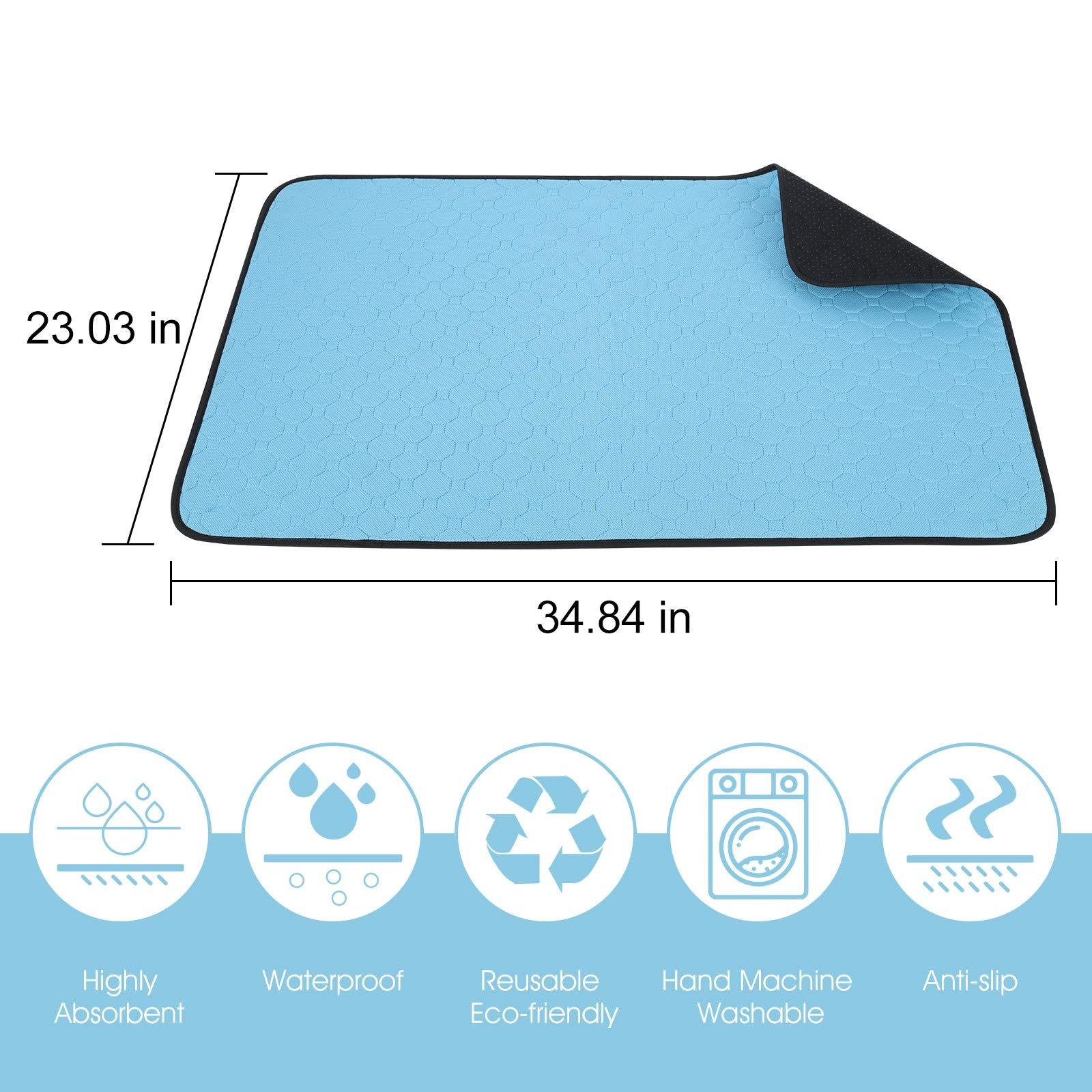 Washable Dog Urine Pad, Waterproof Toilet Training Mat For Dogs, 89.5 X 59.2 Cm - 34.5 In X 23 In, Washable Urine Pad Non-Slip Diaper Pad, For Puppies And Cats, 2 Packs - Image 4