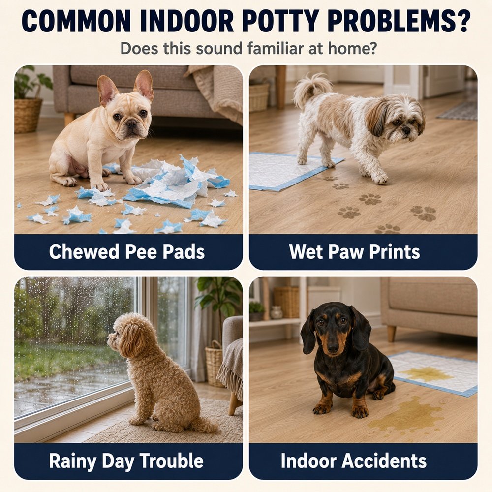 Dog Potty Tray With Removable Grating, Leak-Proof Indoor Dog Toilet For Puppy Training - Image 7