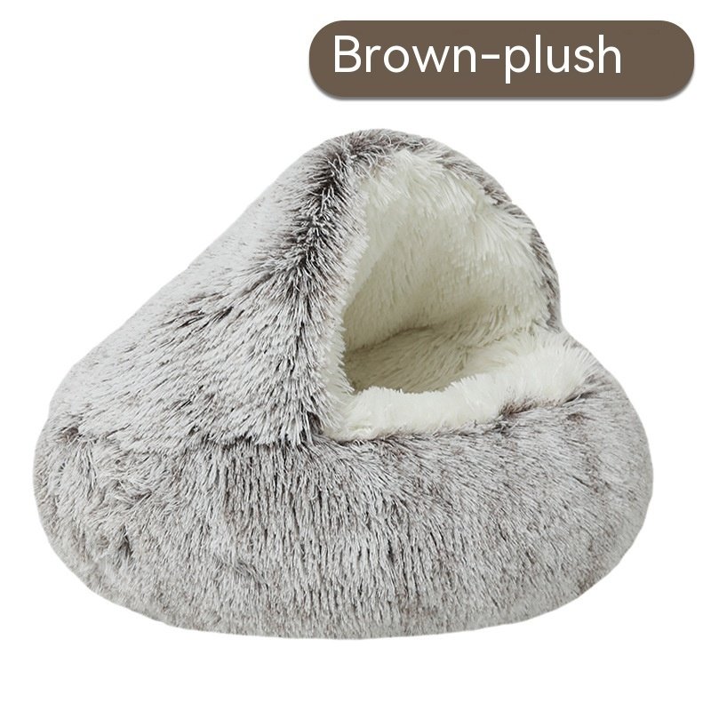 Pet Cat Bed Semi Enclosed Dog House - Image 5