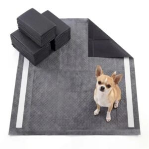 150 Pack Charcoal Dog Pee Pads 24"x24", 6-Layer Ultra Absorbent Pet Training Pads With Odor Control