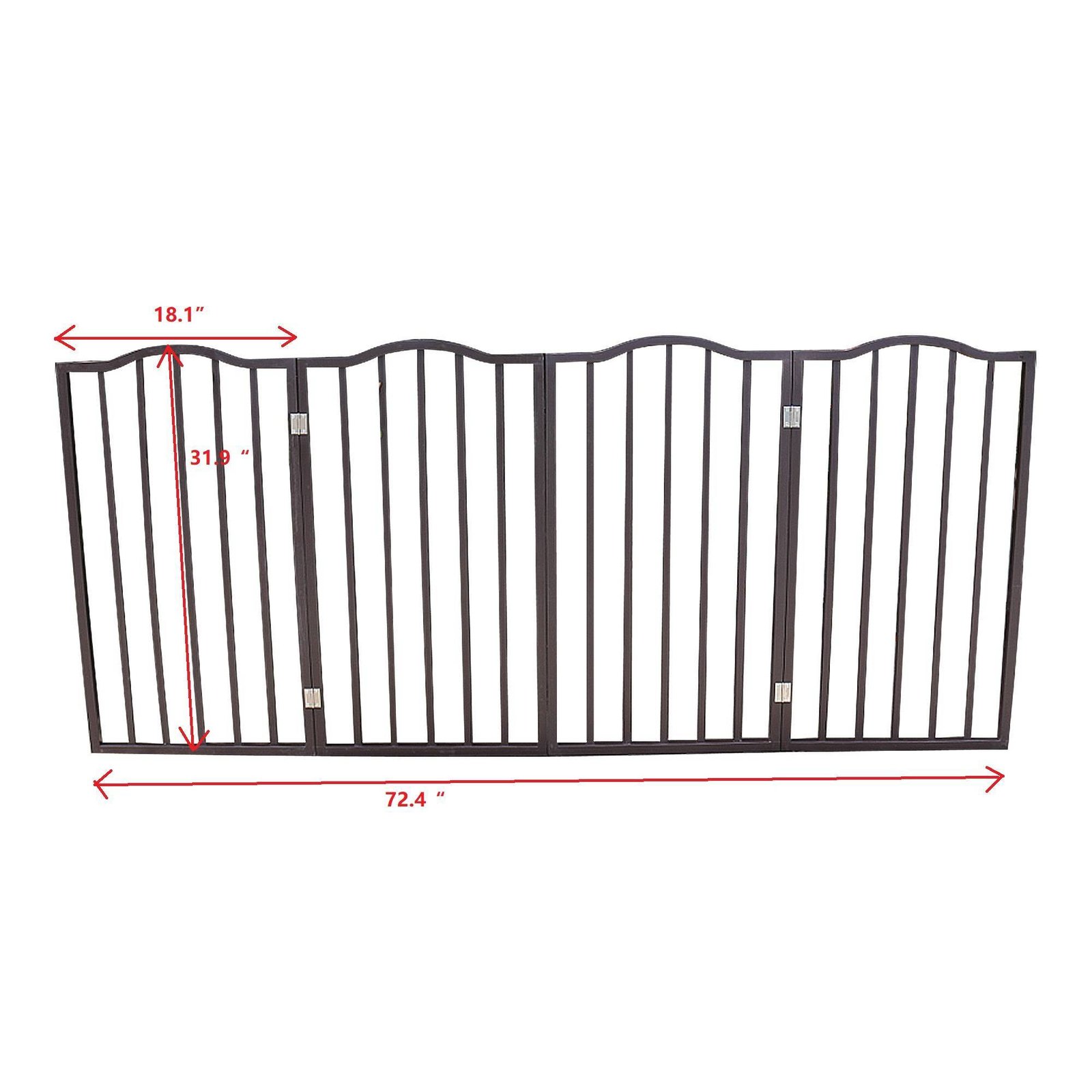Pet Gate,Dog Gate For Doorways,Stairs Or House,standing, Folding,Arc Wooden - Image 9