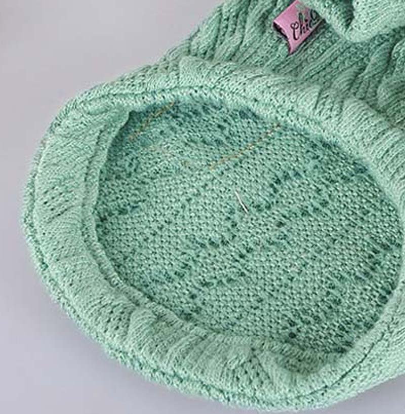 Pure color knitted autumn and winter dog sweater - Image 3