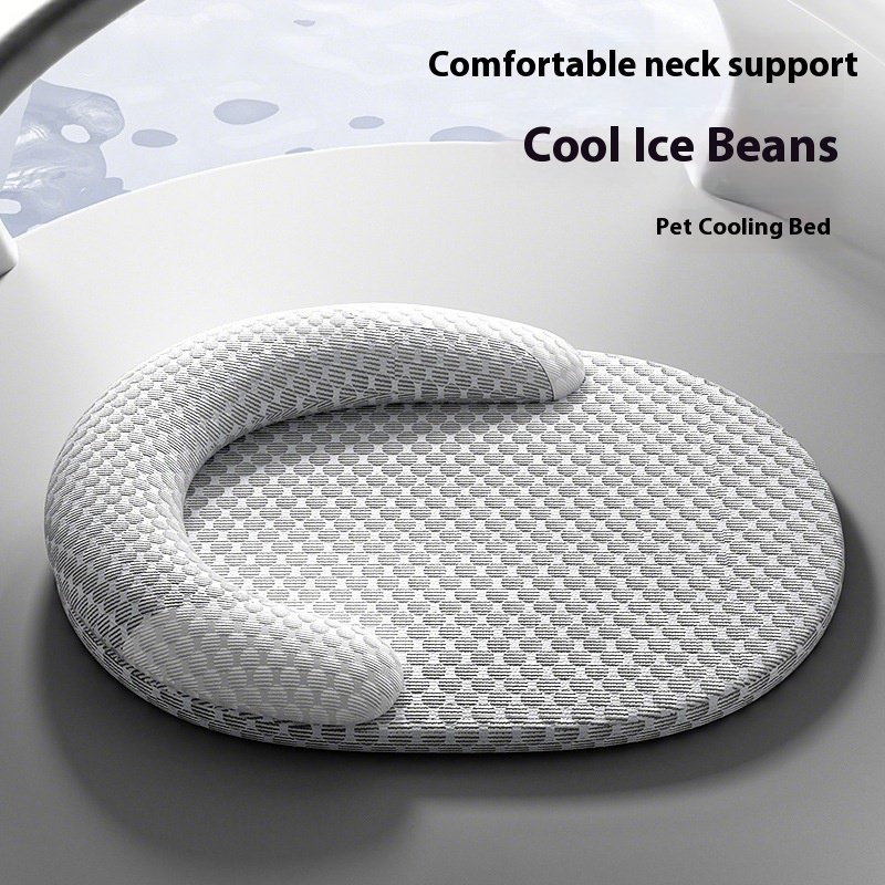 Oval Ice Silk Cooling Pet Bed For Cats And Small Dogs - Image 2