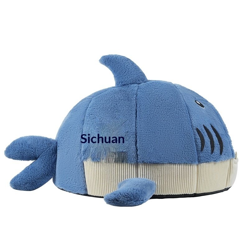 Cute Shark Cat Bed Dog Bed Plush Toy Pet Warm Nest - Image 5