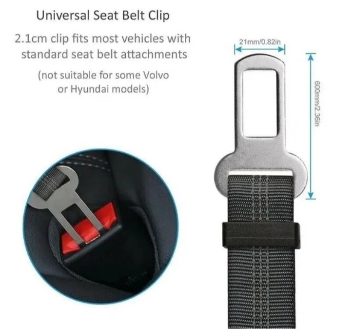 Heavy Duty Nylon Pet Safety Seat Belt Clip Adjustable Dog Vehicle Harness Lead - Image 6