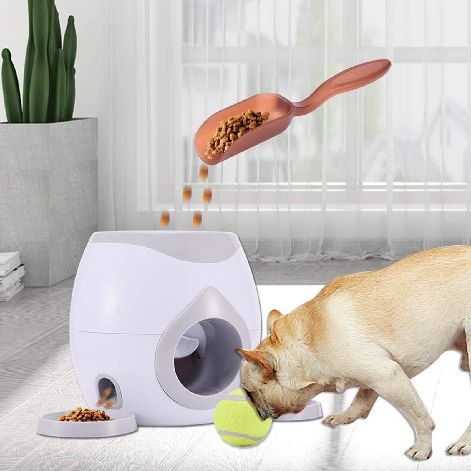 Automatic Pet Feeder Fetch Tennis Ball Dog Training Toys Interactive Throwing Ball Machine - Image 5