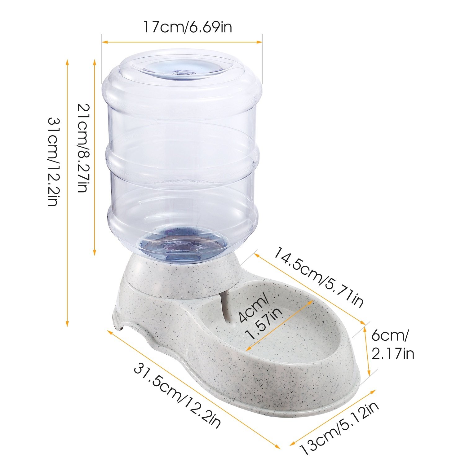 3.5L 1Gal Pet Water Dispenser Self-Dispensing Gravity Pets Water Feeder Automatic Pet Waterer Cat Dog - Image 5