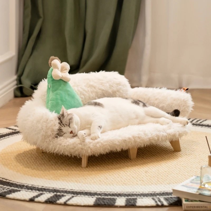 Wooden Pet Bed Kennel Dogs And Cats Bed Luxury Cat Bed Pet Safety Bed Bed Small Size Medium Dog - Image 2