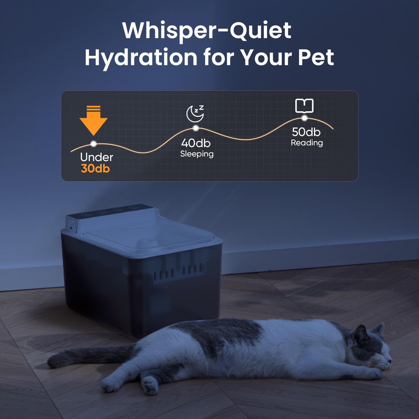 Wired Automatic Pet Fountain Dog Water Dispenser Automatic Sensing Function - Image 4