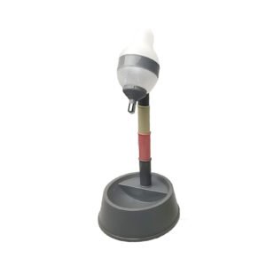 Standing Cat Water Dispenser Multipurpose Adjustable Height Automatic Dog Water Bottle Dispenser For Cats Dogs Pets Deep Gray Bottom
