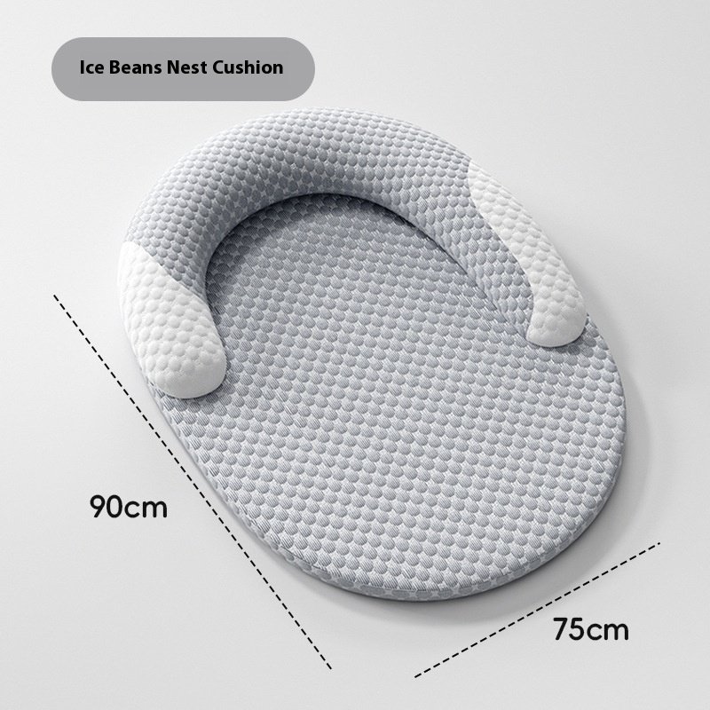 Oval Ice Silk Cooling Pet Bed For Cats And Small Dogs - Image 9