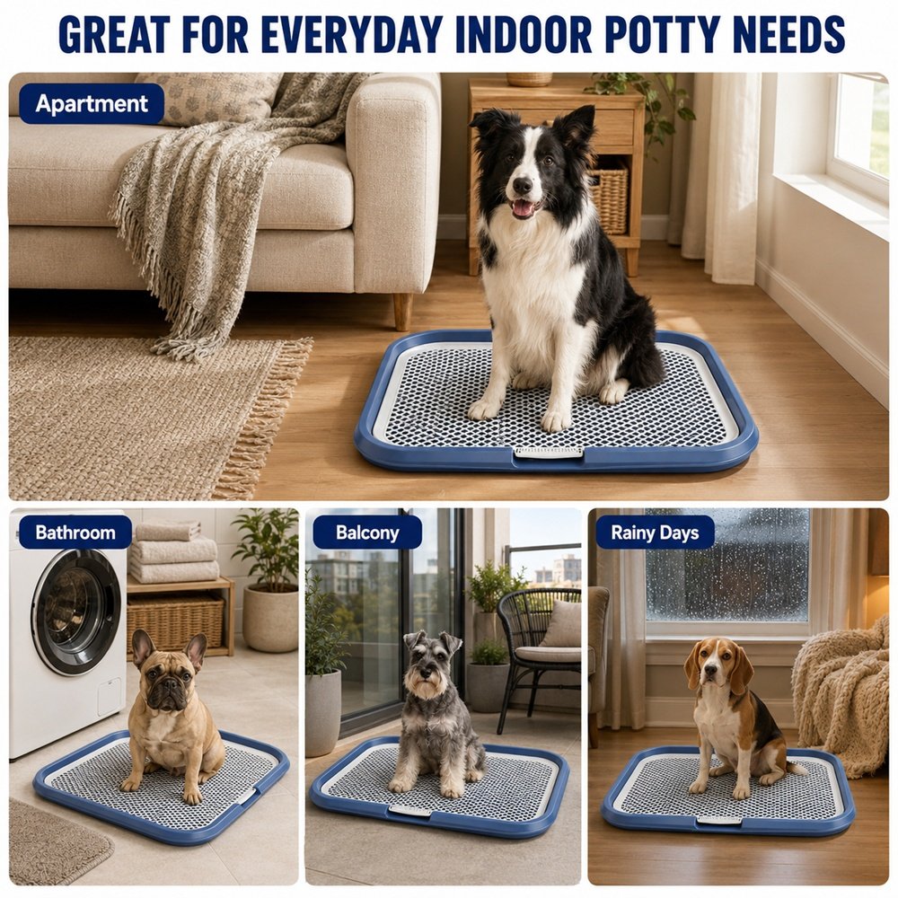 Dog Potty Tray With Removable Grating, Leak-Proof Indoor Dog Toilet For Puppy Training - Image 6