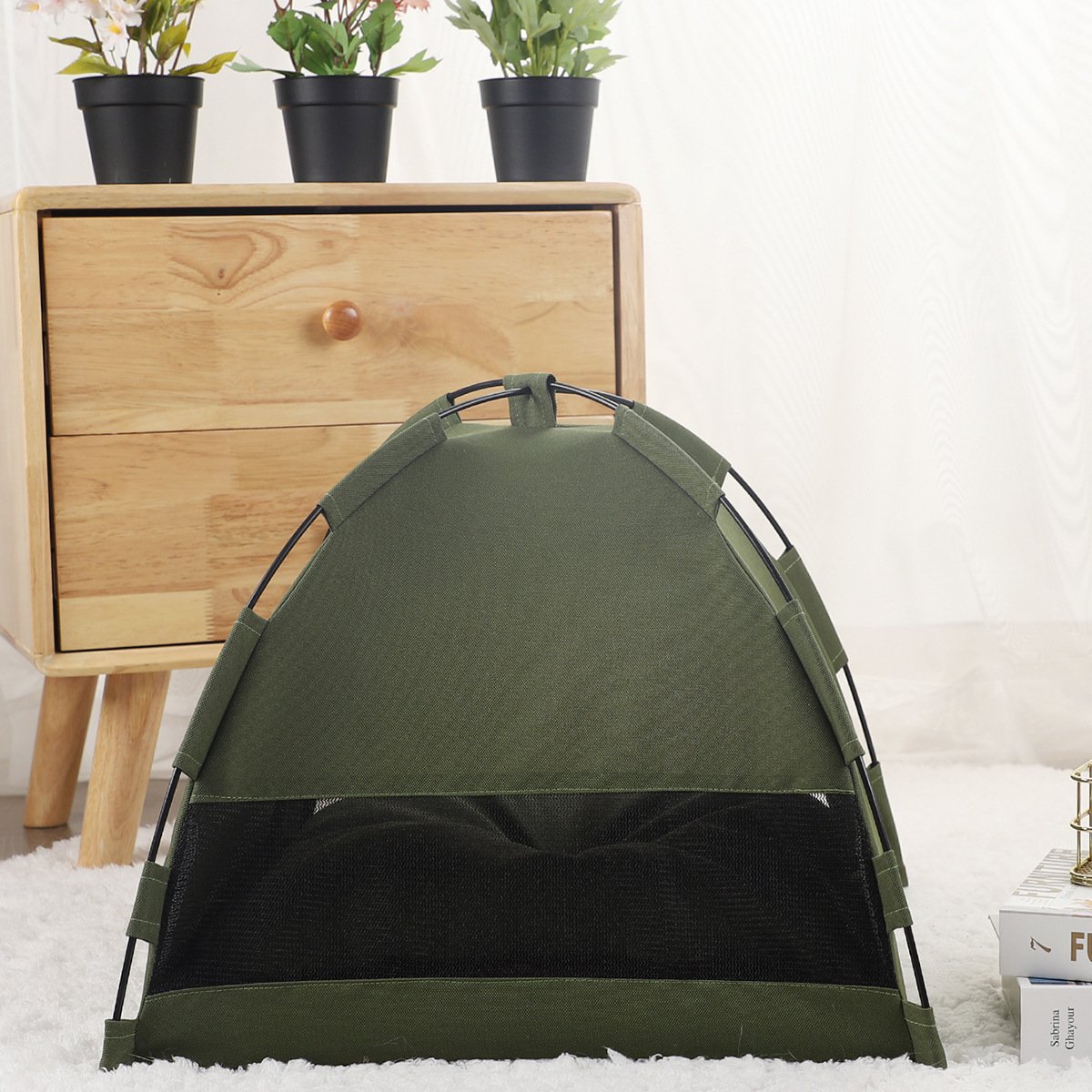 Cat Tent Cooling Mat Dog House Pet Sofa Camping Dog Bed With Cushion For Dog Kennel Indoor Cat Nest Cat Bed Pets Products - Image 2